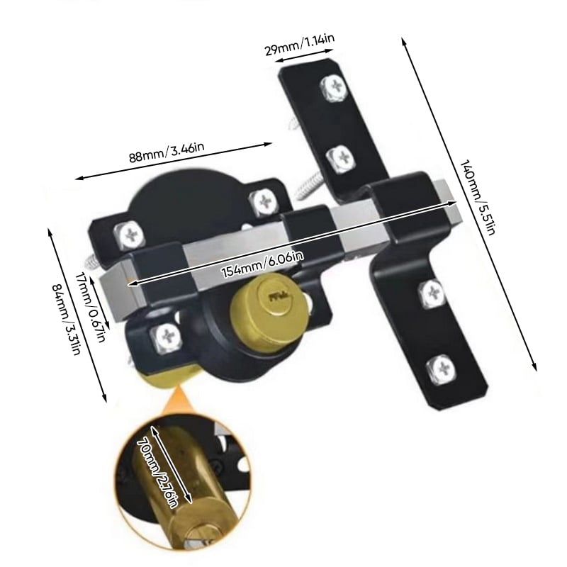 Gate Lock with Key | Rust-Resistant | Spring Bolt | GateSecure
