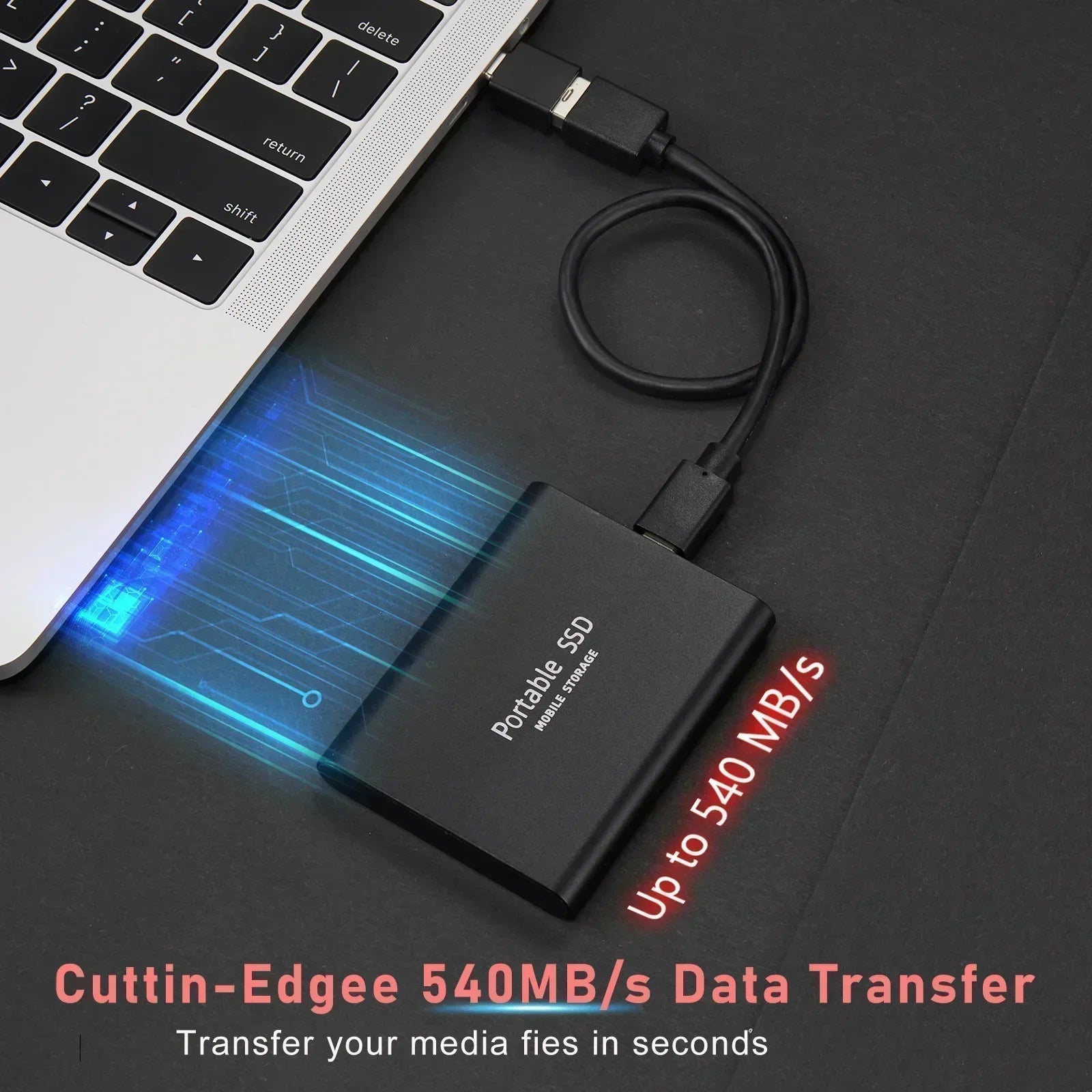 External SSD 128GB | Read/Write Speeds Up to 550 MB/s | Shock Resistant