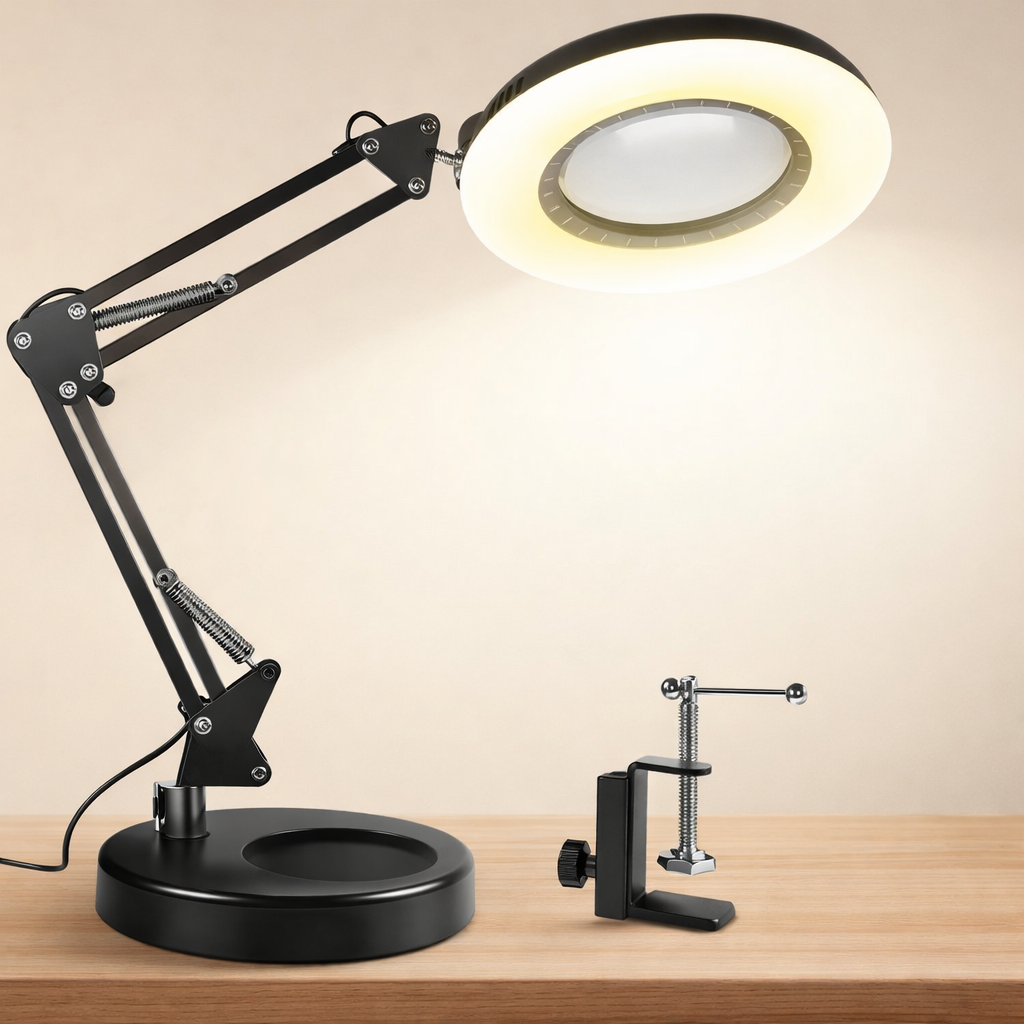 Illuminated 12X Magnifier with Adjustable LED Lighting