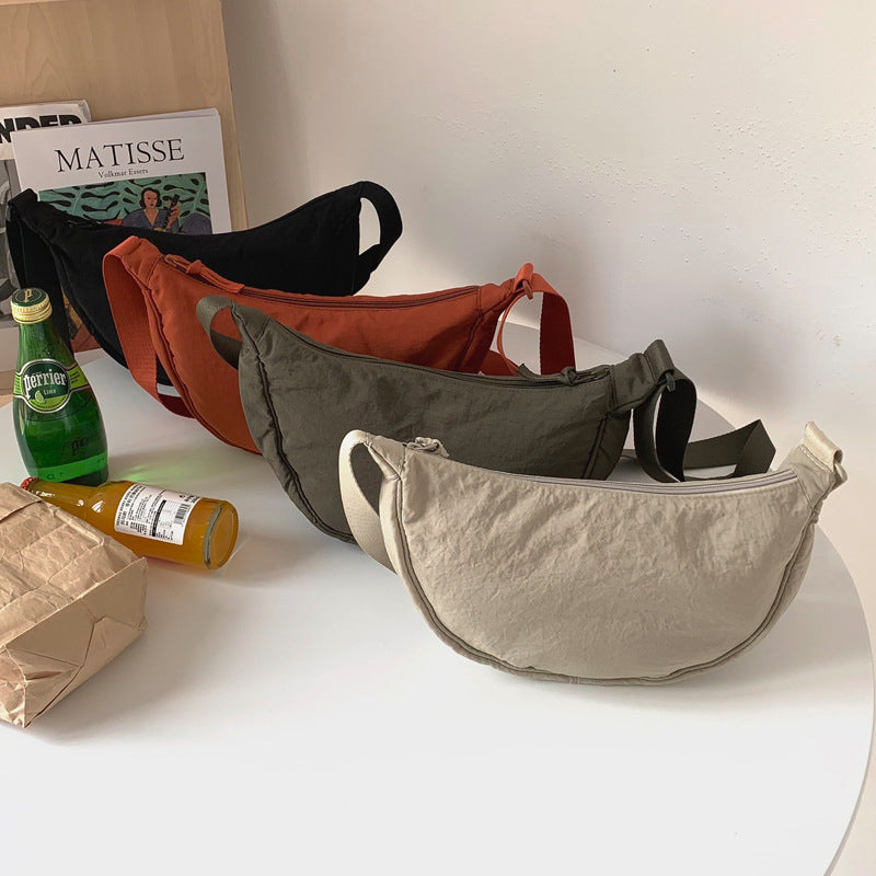 Adjustable Strap Half-Moon Shaped Shoulder Bag