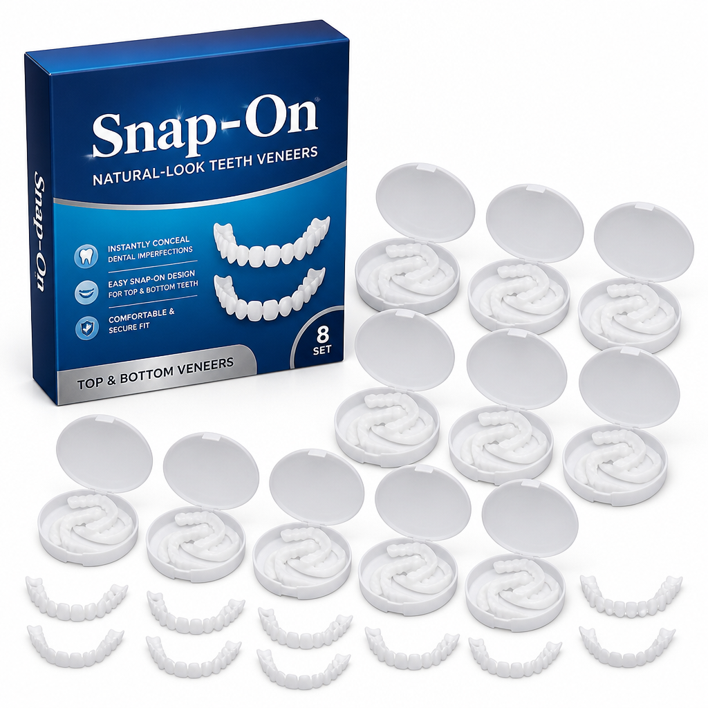 Snap-On Natural-Look Teeth Veneers (Top & Bottom)