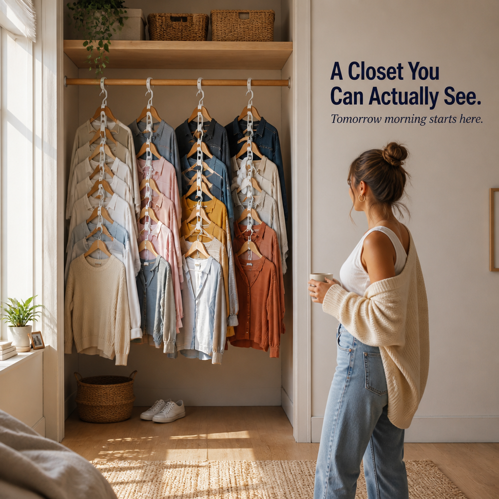 ClariHanger™ — Expand Your Closet Space Threefold Instantly Without Discarding Any Clothes