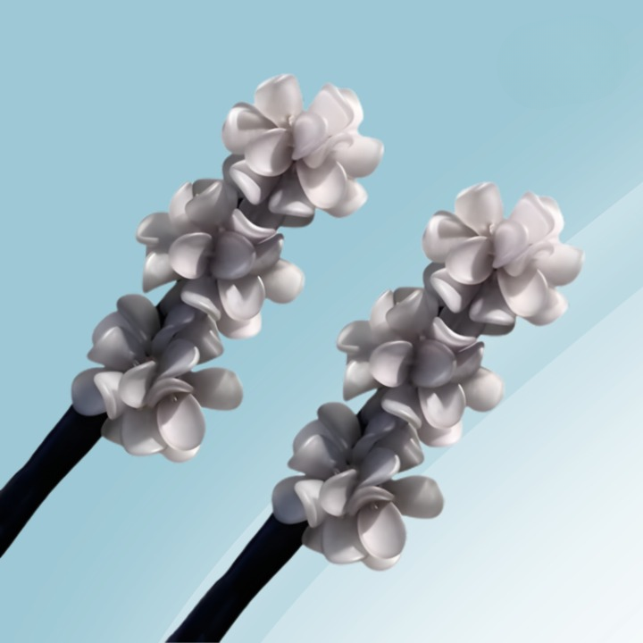 Flower-Decorated Hair Bun Shaper