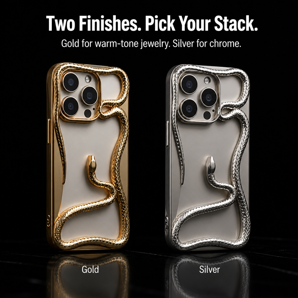 Serpentine Luxe™ — Sport Your iPhone as a Sculpted Jewelry Masterpiece