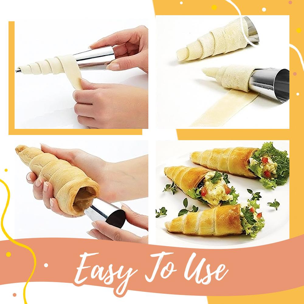 Set of 5 Croissant Shapers in Stainless Steel – Includes 2 Sizes