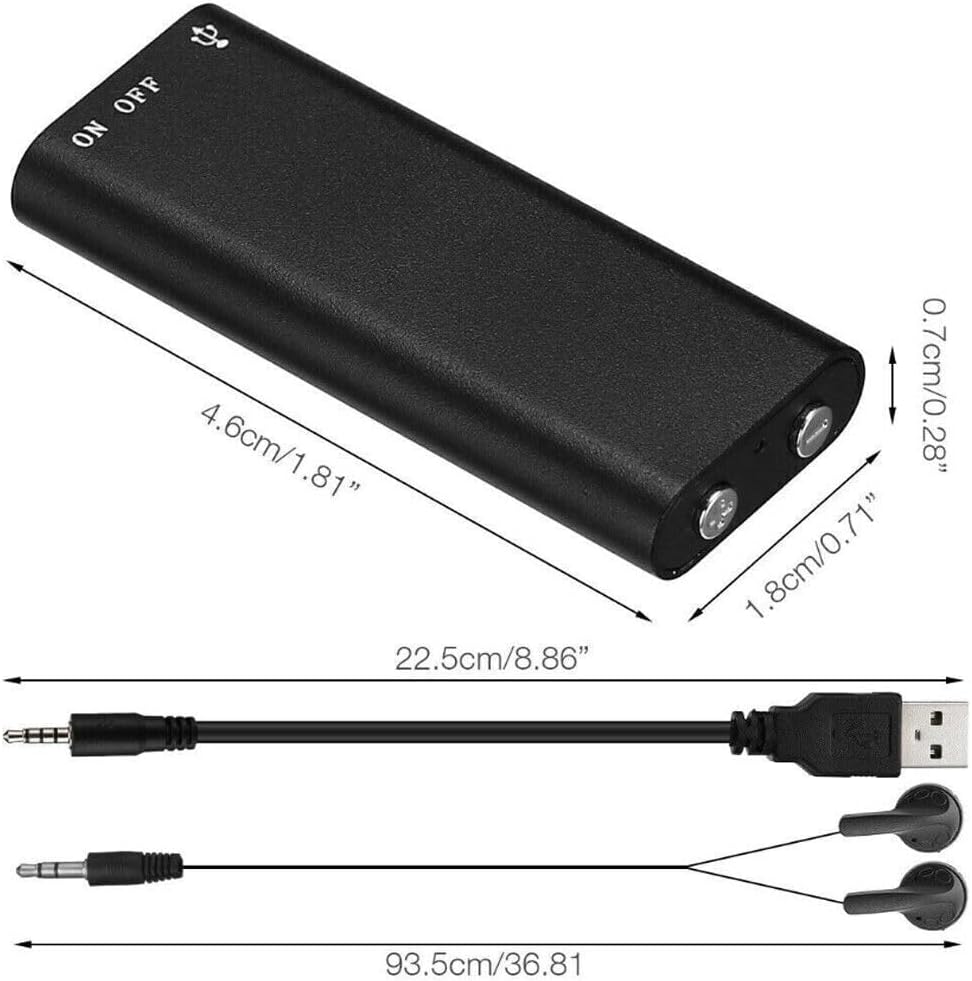 Dictation Device | Portable Audio Recorder | One-Button Recording | MicroSpy