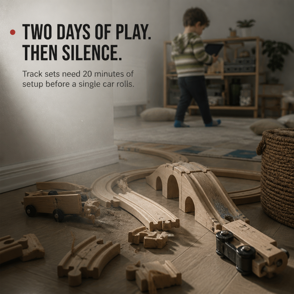 TrackMaster™ — Bypass the Tracks and Launch a Curving Bullet Train Anywhere