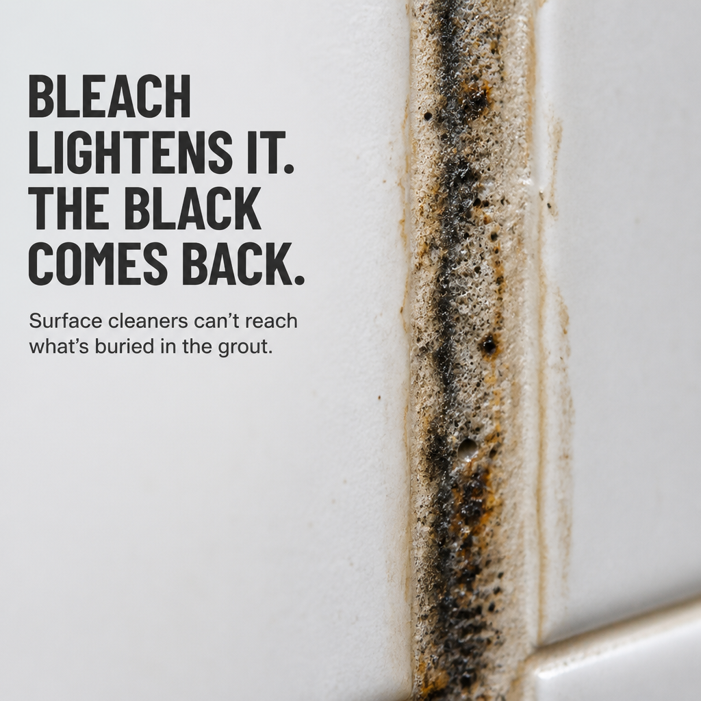 MorphoGuard™ — Remove Black Mold From Grout Without Bleach or Scrubbing