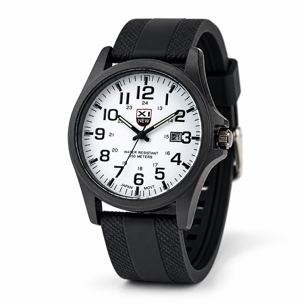 50m Water-Resistant Stainless Steel Tactical Watch (45mm)