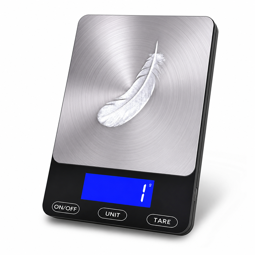 High-Accuracy Stainless Steel Digital Kitchen Scale (USB-C Rechargeable)