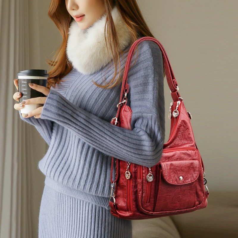 Crossbody Bag for Women - Waterproof Design with Several Pockets