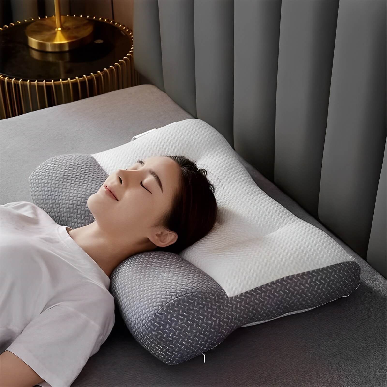 Neck Support Pillow with Ergonomic Memory Foam Design