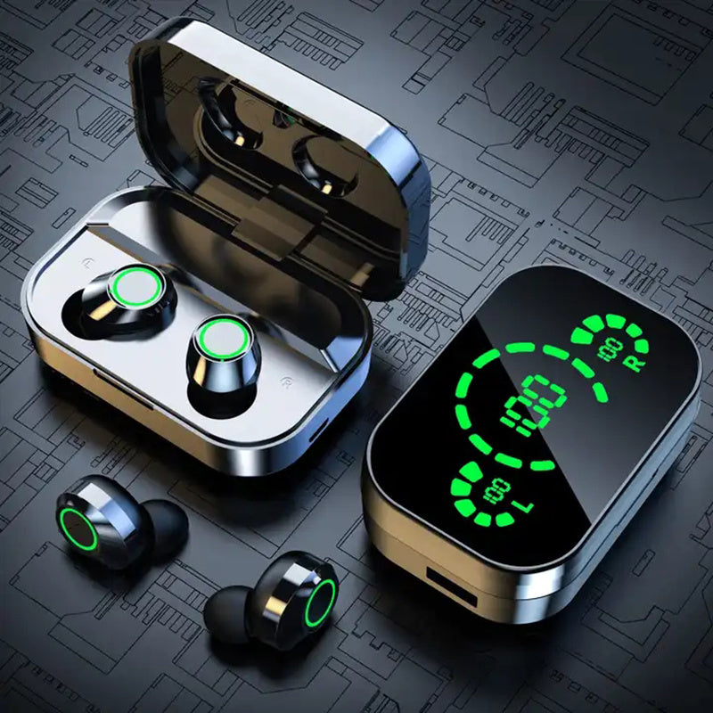 In-Ear Bluetooth Earbuds with LED Charging Box