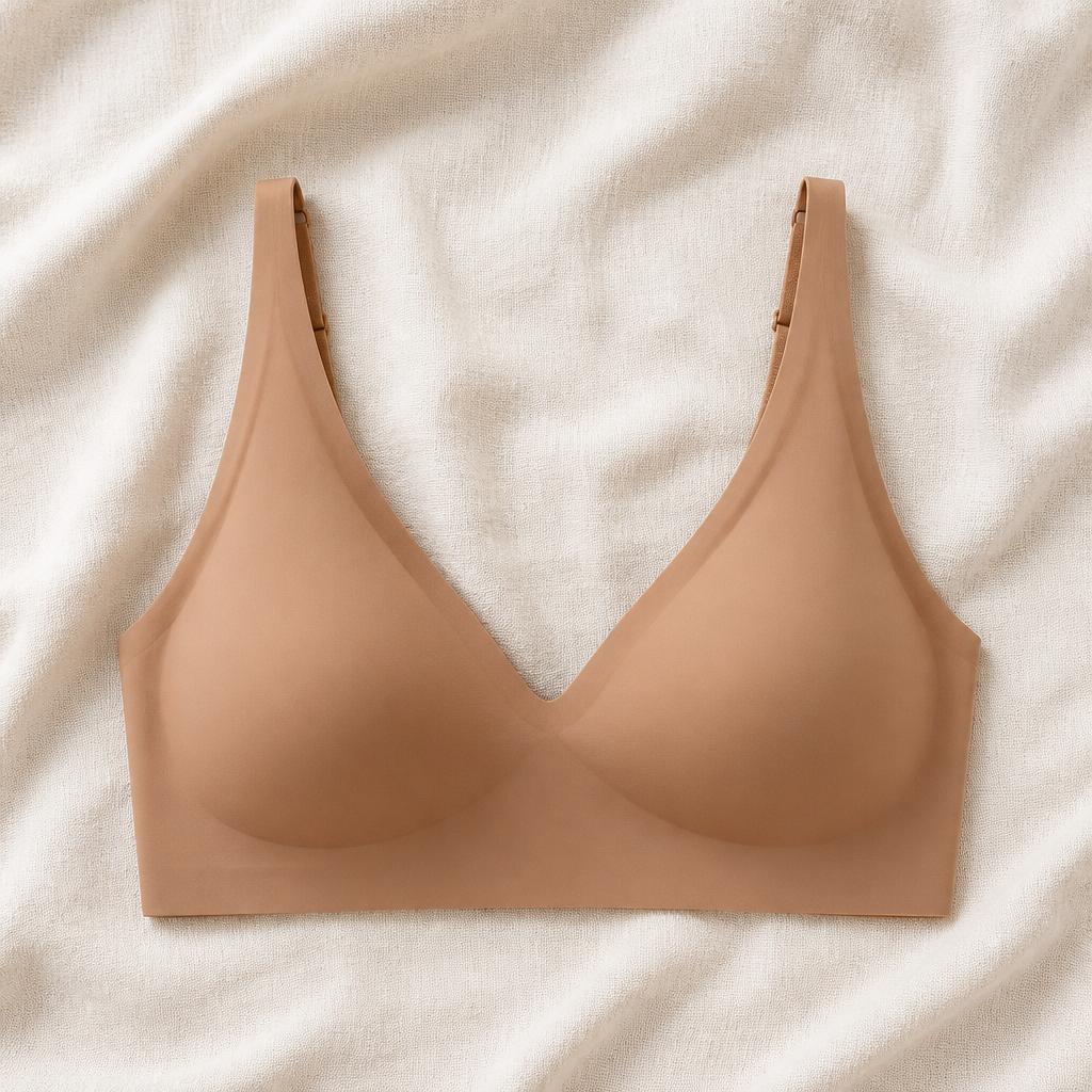 LumiFit™ – Wireless Seamless Bra with Softly Padded V-Neck Cups