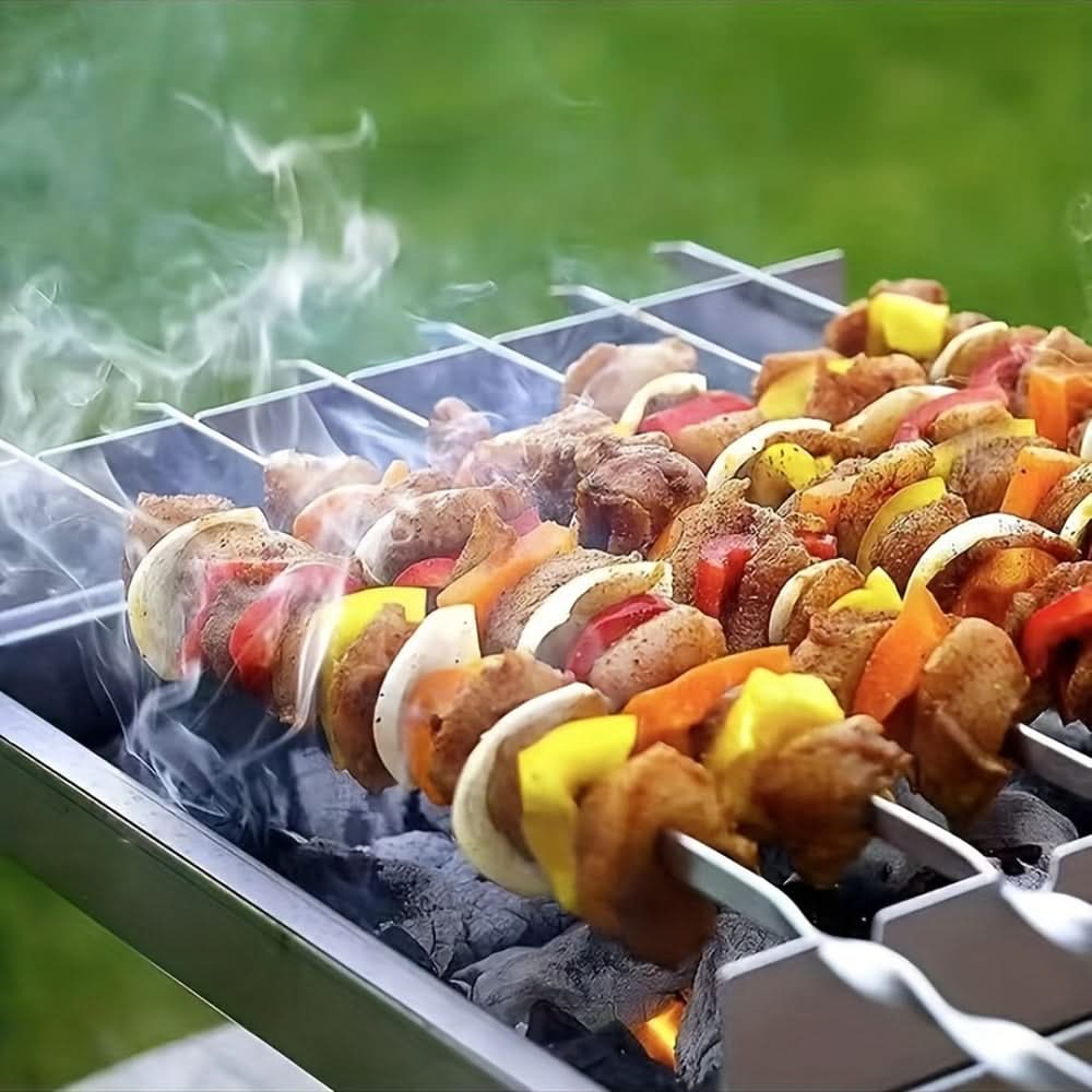Stainless Steel Skewers Set for BBQ Cooking