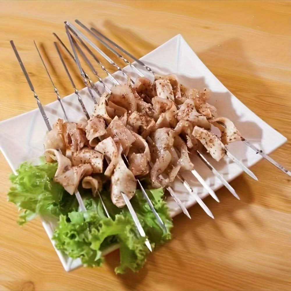 Stainless Steel Skewers Set for BBQ Grilling