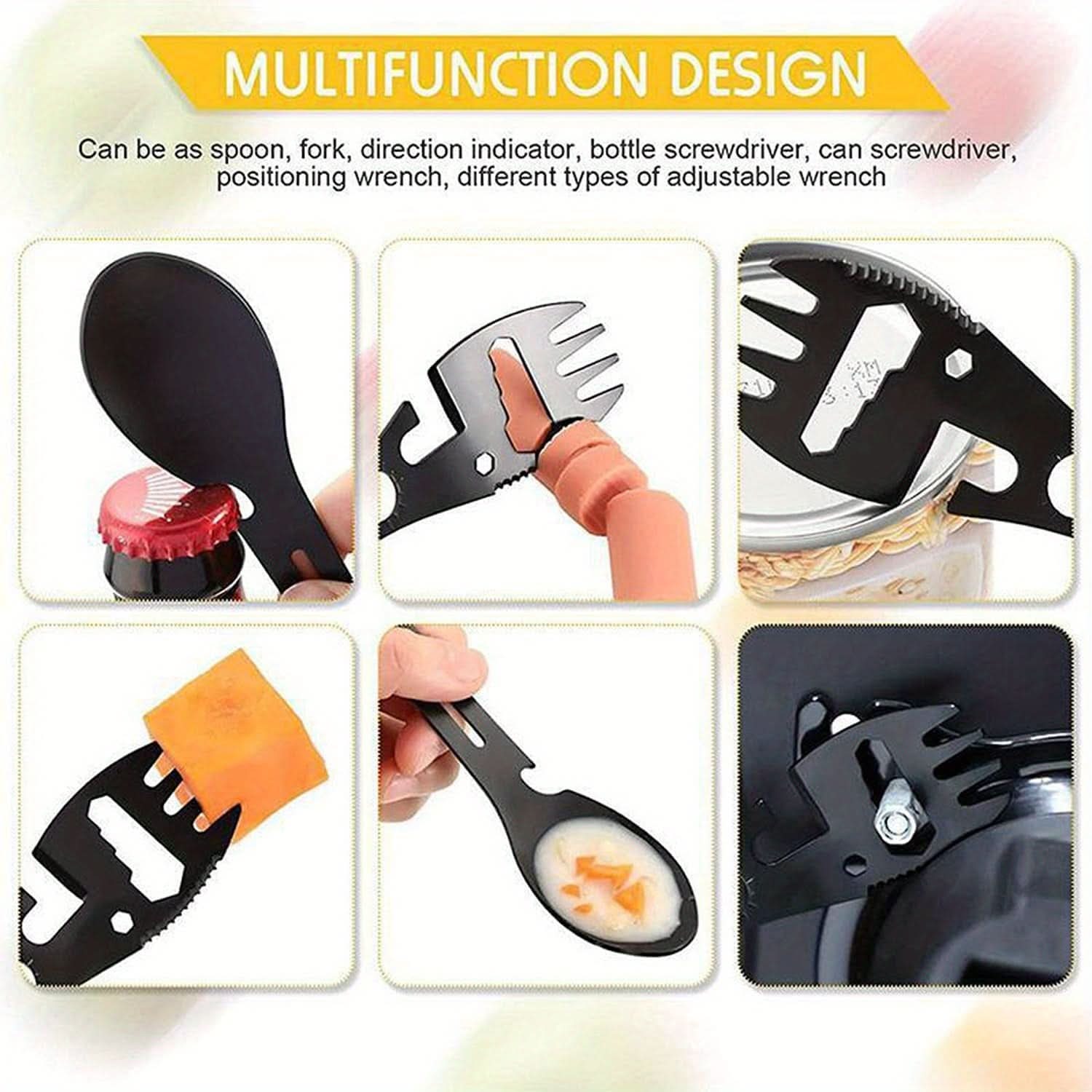 Multifunctional Camping Spork Tool for Outdoor Meals