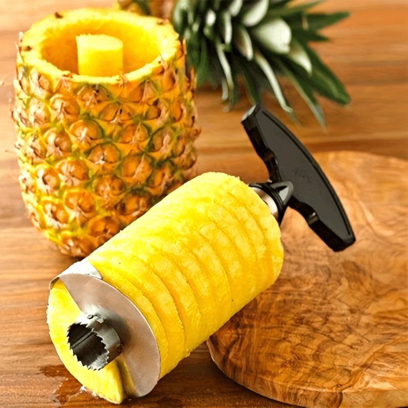 Stainless Steel Tool for Coring and Slicing Pineapples