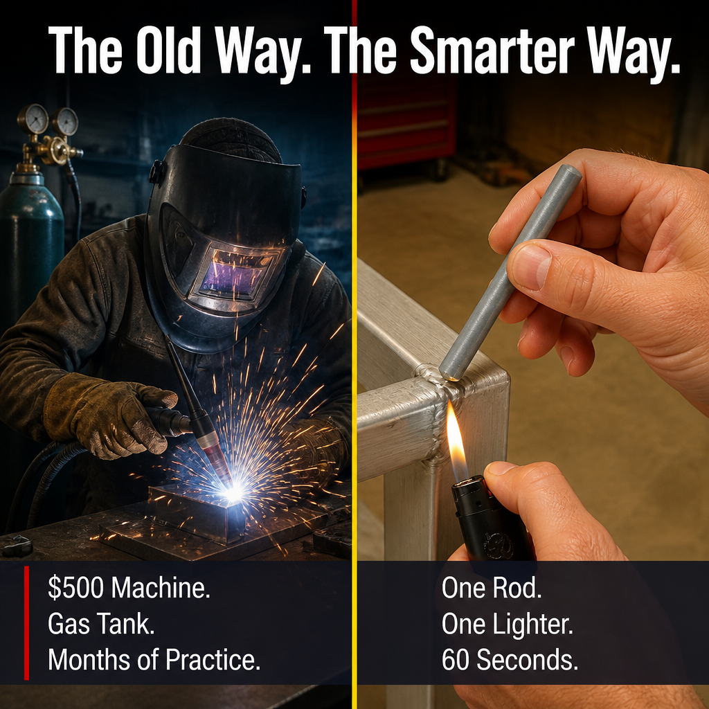 FlowForge™ — Seal Cracked Aluminum, Copper or Steel Using Only a Lighter