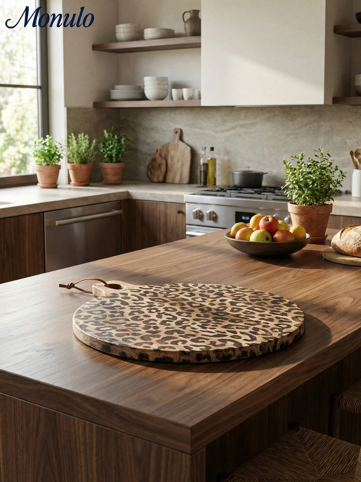 Scandinavian Style Wooden Serving Board Set - Round & Square Sapele