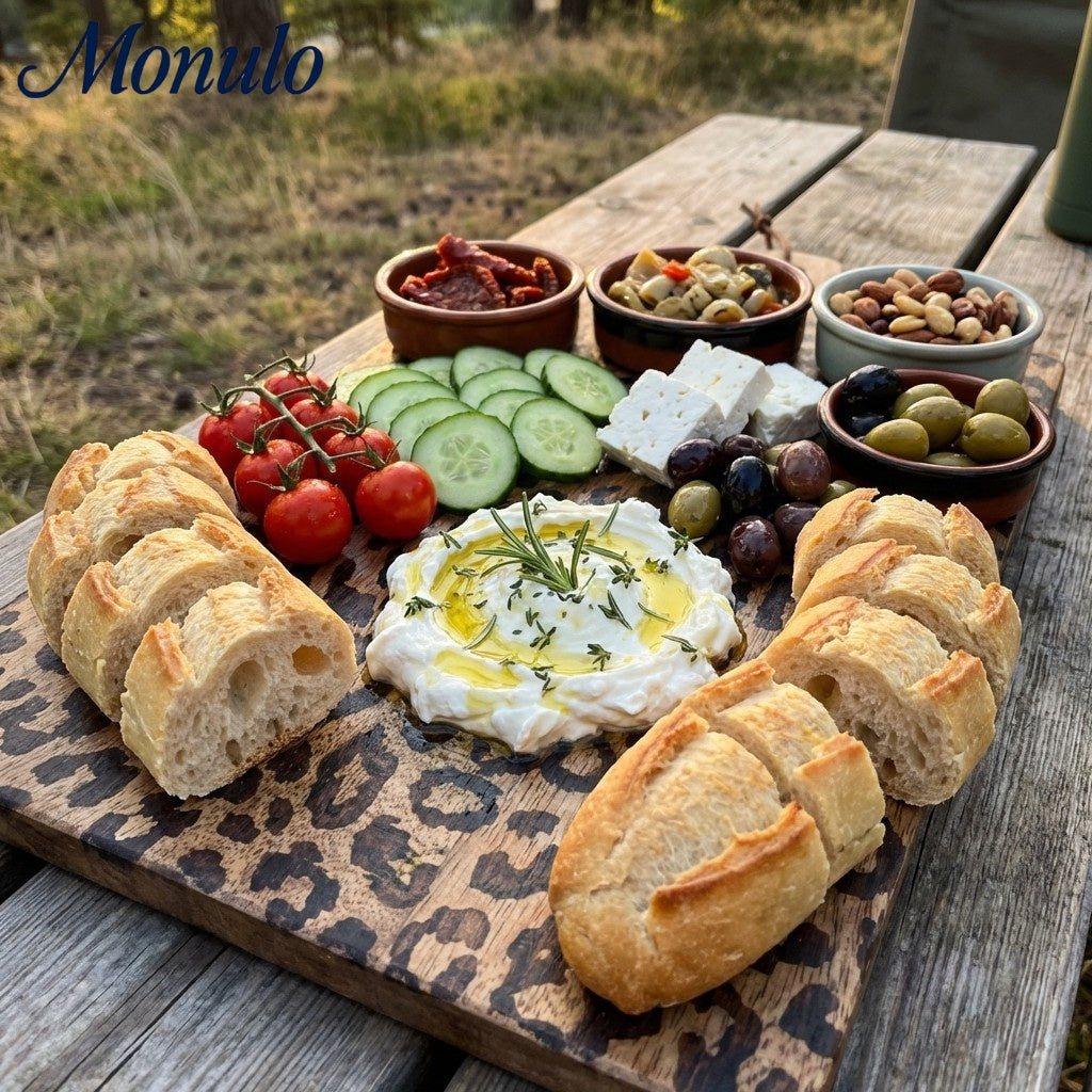 Scandinavian Style Wooden Serving Board Set - Round & Square Sapele