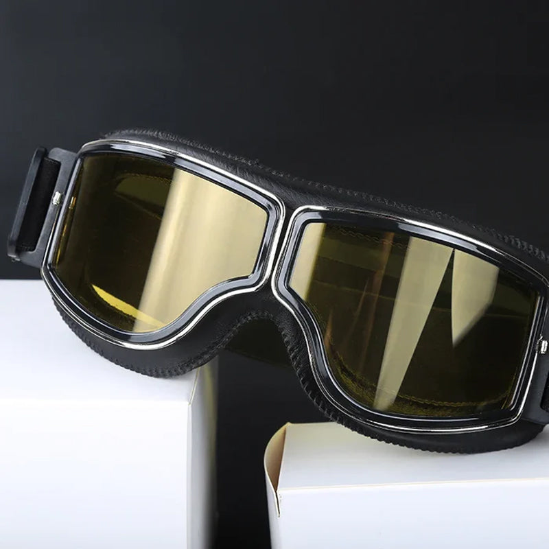 Adjustable Strap Vintage Style Motorcycle Goggles