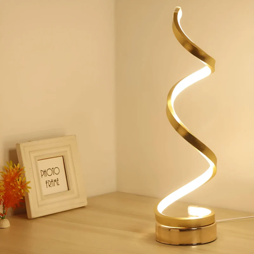 Spiral LED Desk Light with Dimmer Adjustment – Modern Design 19W