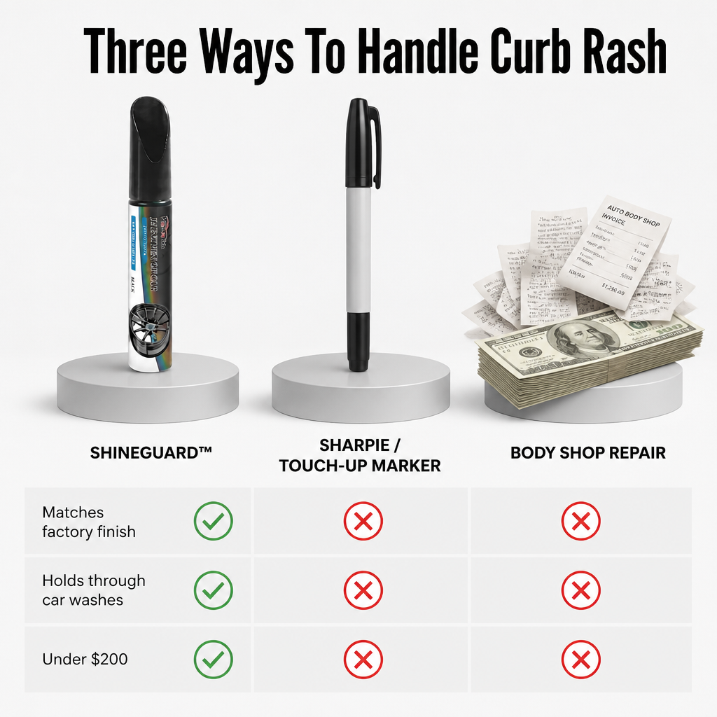 ShineGuard™ — Hide Curb Rash And Block New Scratches In Just 10 Minutes