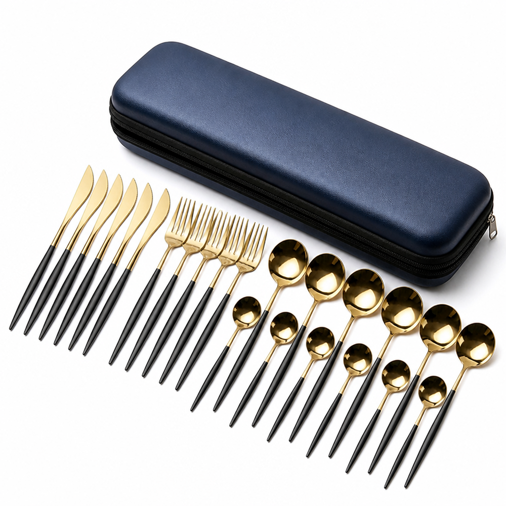 Durable Dishwasher-Safe Stainless Steel Cutlery Set (24-Piece)