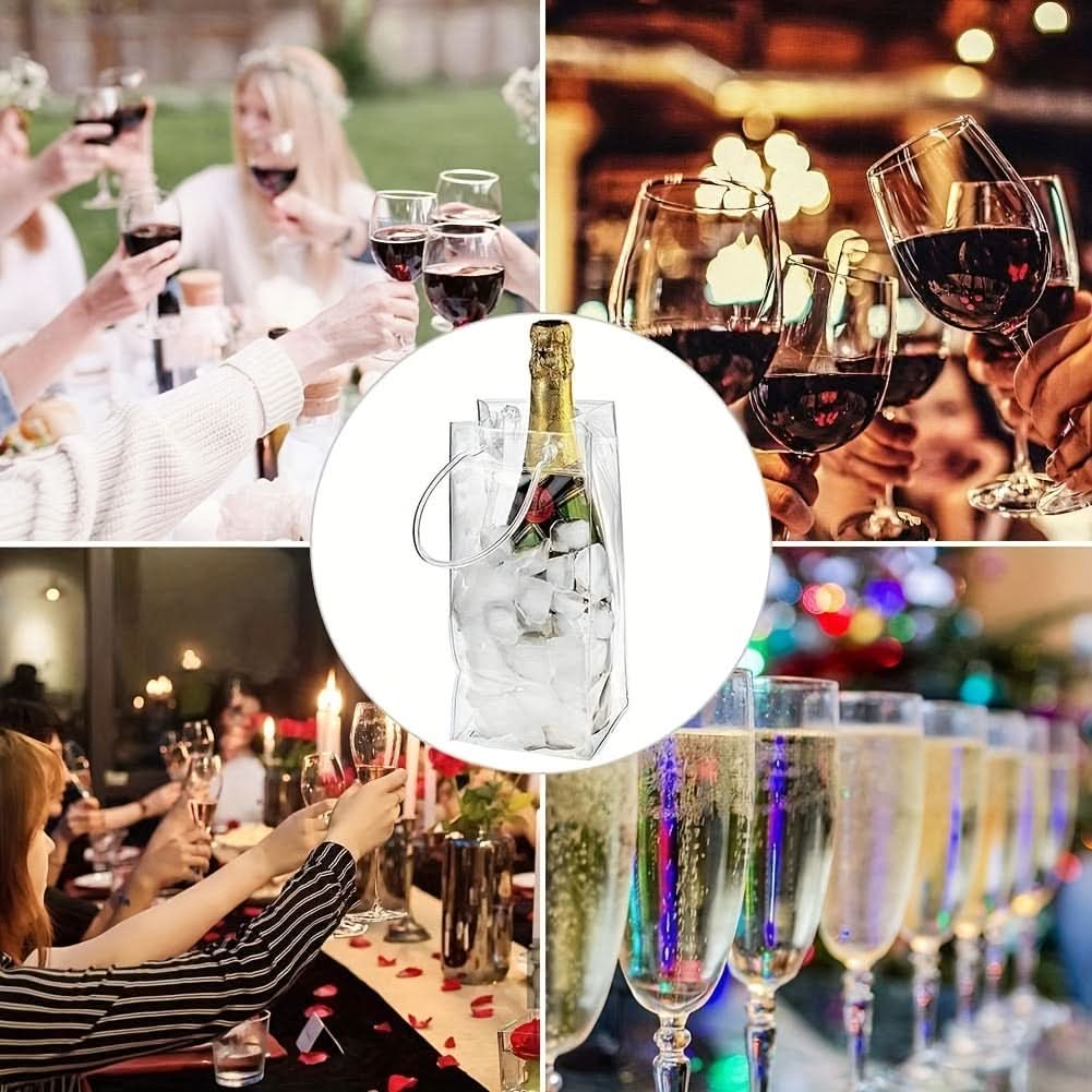 Portable PVC Wine Cooler Bag for Elegant Beverage Transport and Display