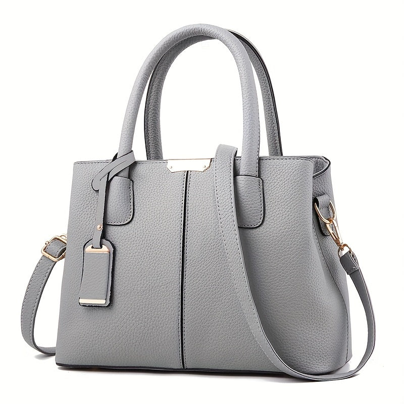 Classic Timeless Handbag in PU Leather with Internal Pockets