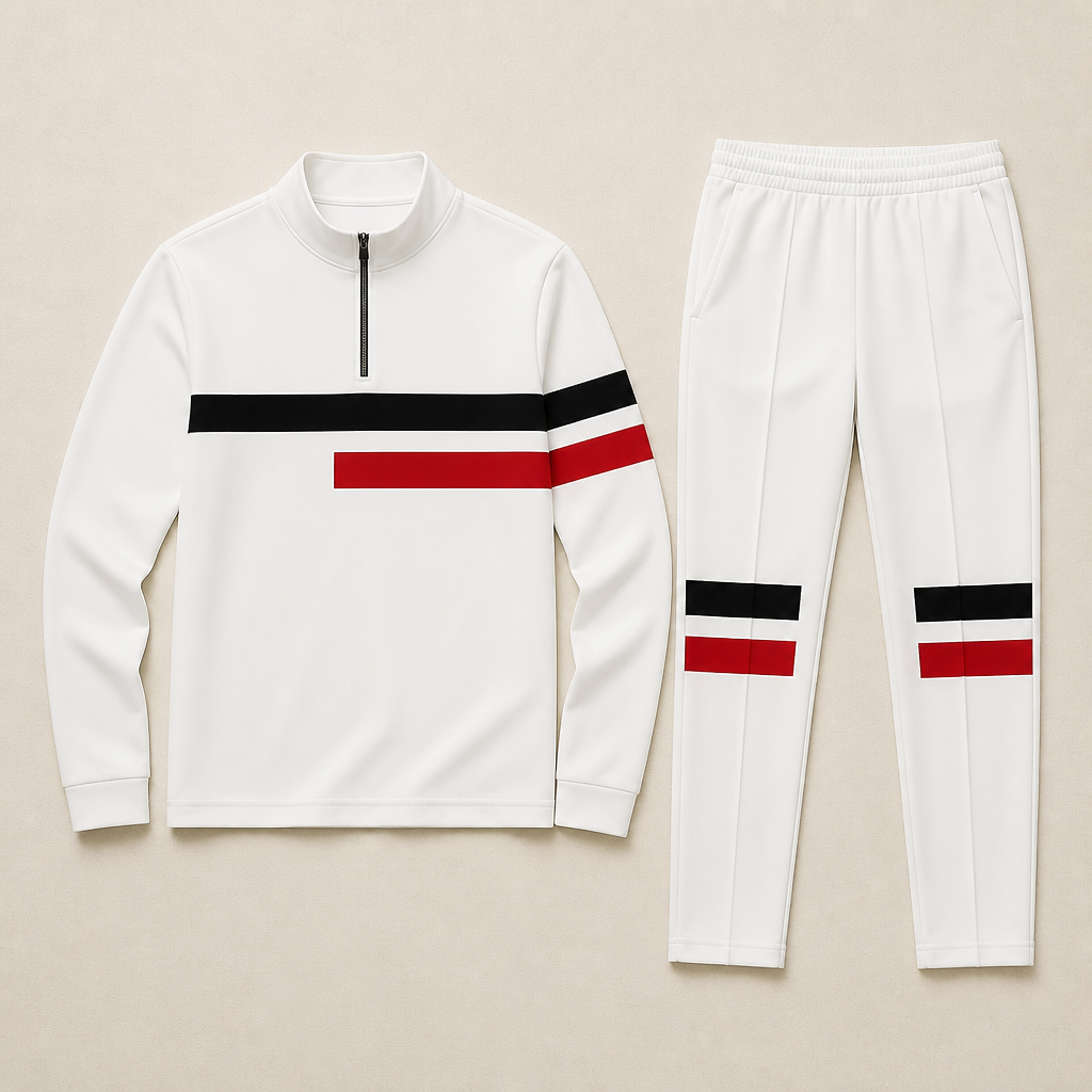 RevitaFit™ – Striking Color-Block Two-Piece Set with Half-Zip Mock Neck