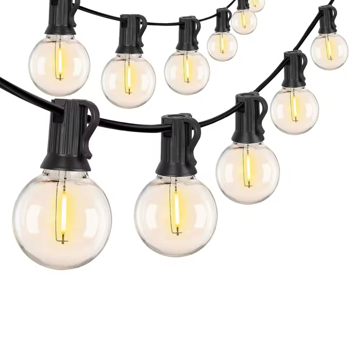 Weatherproof Outdoor String Lights with Warm White LED Illumination