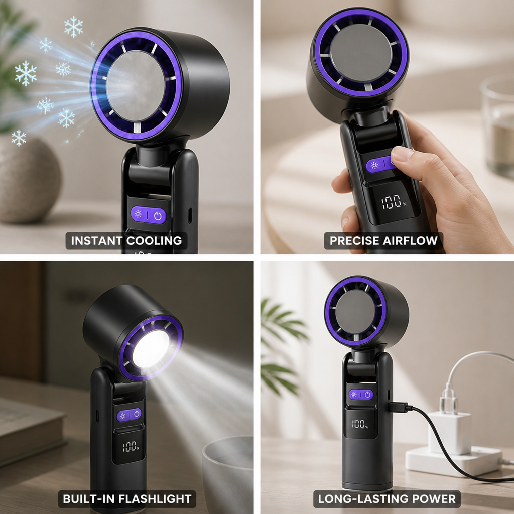 Semiconductor Cooling Plate Handheld Fan (4000 mAh)