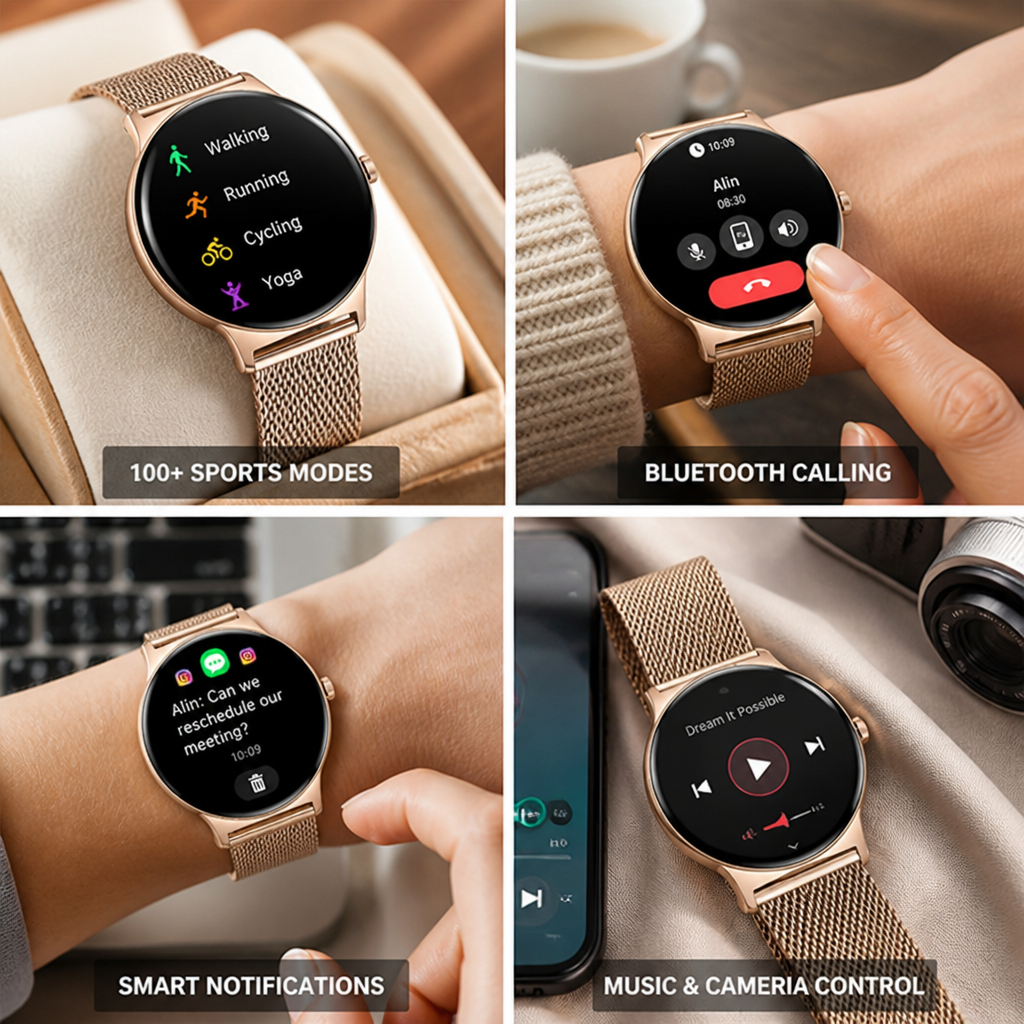 1.43-Inch AMOLED Heart-Rate & Fitness Smartwatch