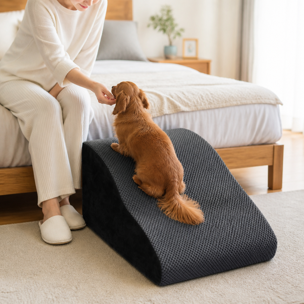 High-Density Foam & Non-Slip Pet Stairs (Two-Step)