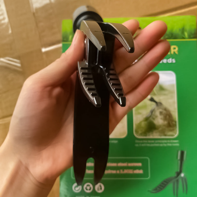 Ergonomic Long-Handled Stainless Steel Weed Remover with Detachable Head