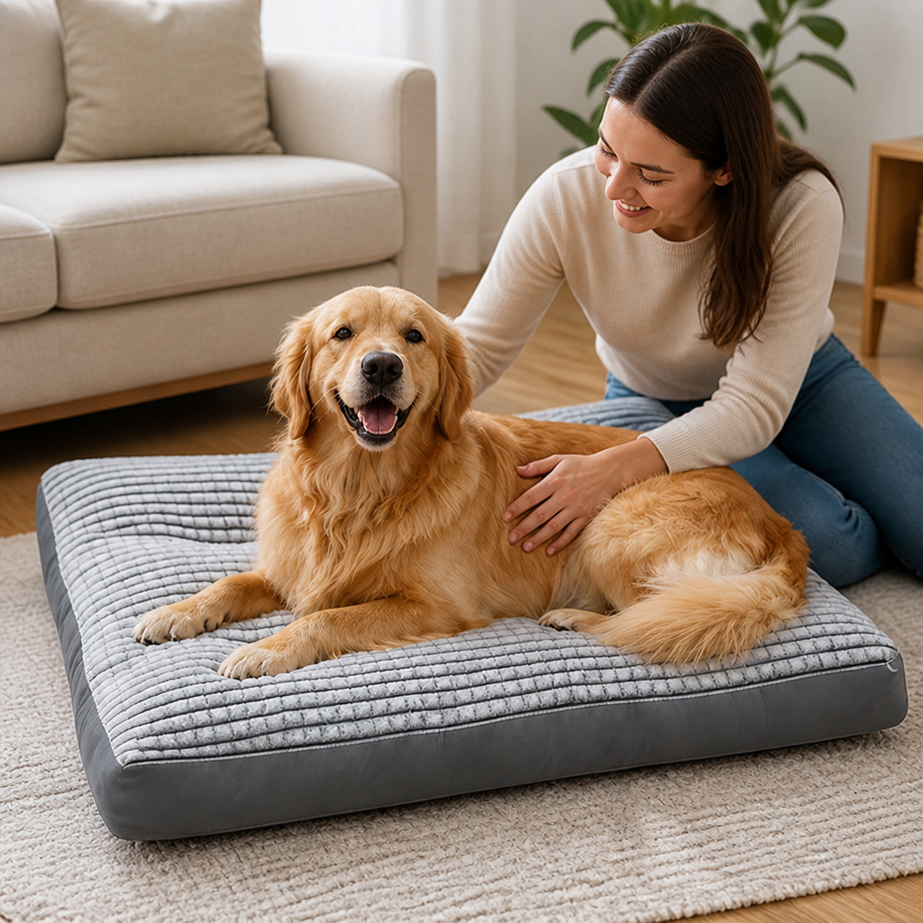 Orthopedic Super-Soft Polyester Pet Bed (Non-Slip Base)