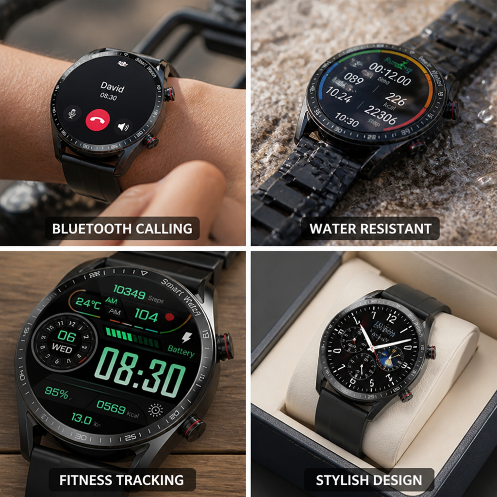 Water-Resistant Multi-Sport Smartwatch (Call Answering)