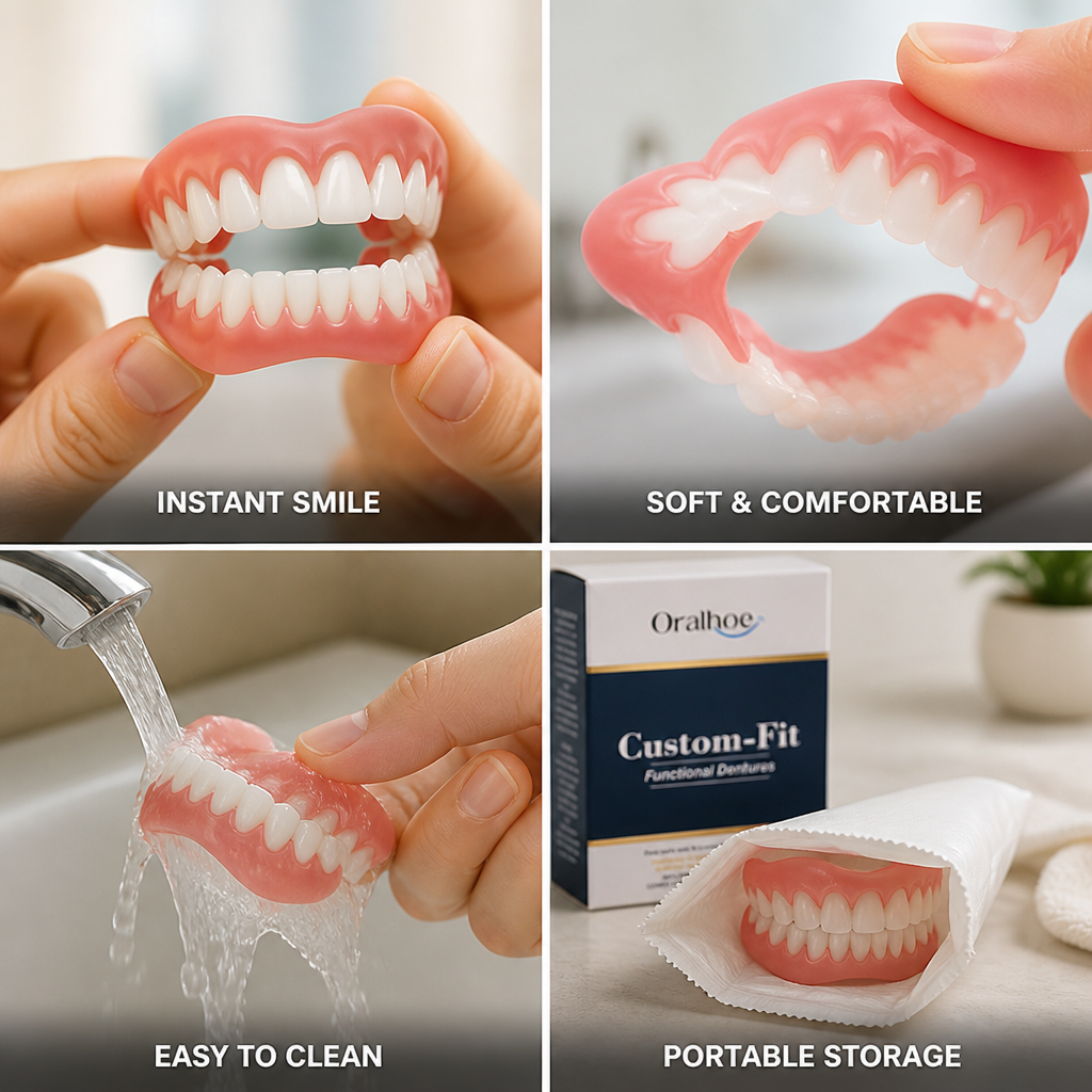 Heat-Molded Silicone Temporary Denture Kit (Upper & Lower)