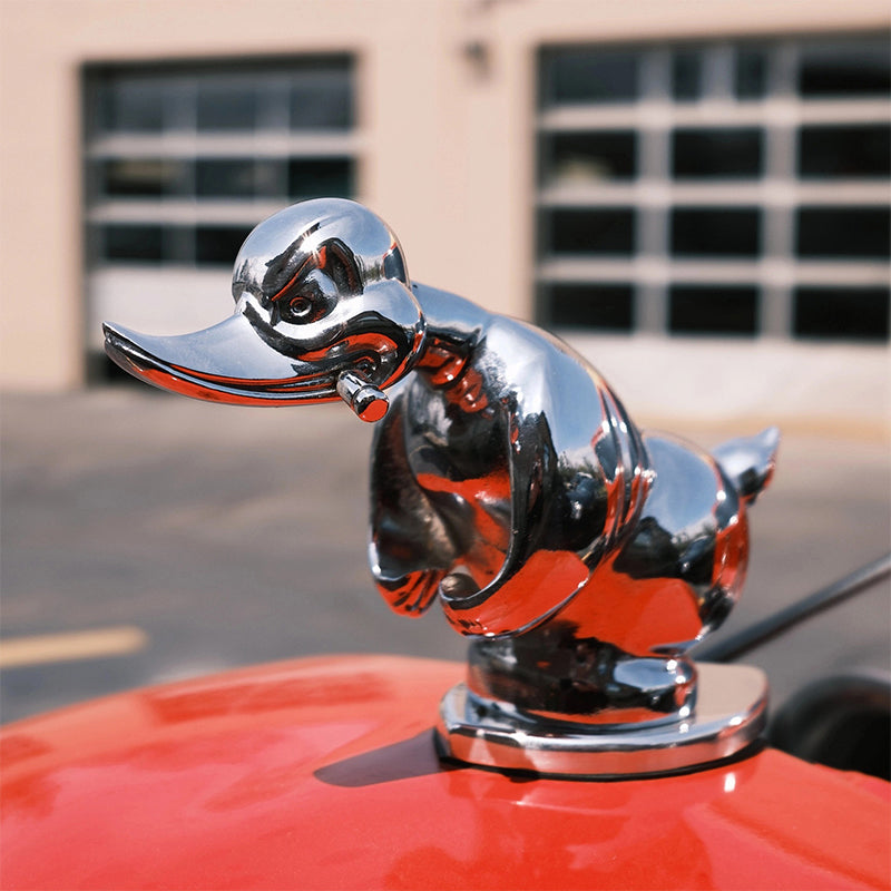 Radiator Emblem in Chrome Finish with Built-in Mounting Pins