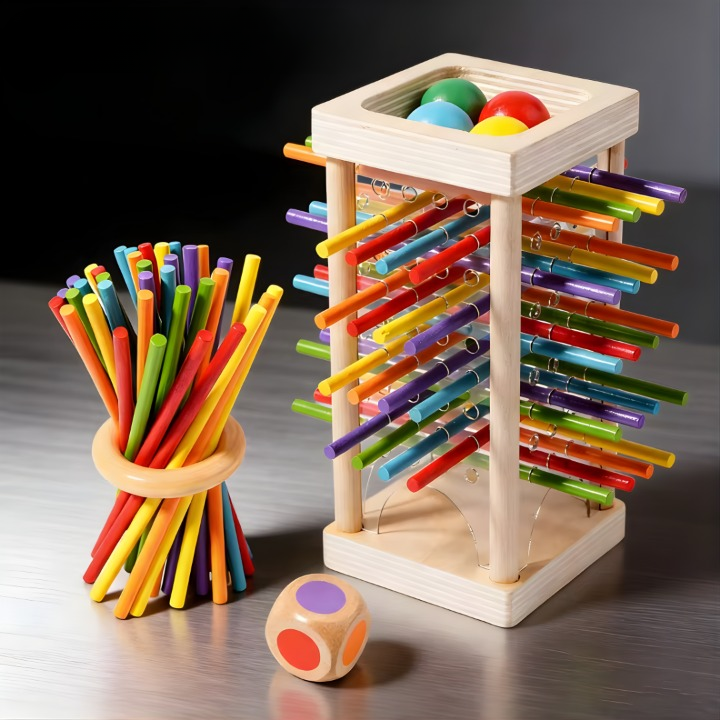 Stacking Tower Game for Kids – Wooden Toy for Ages 3 and Up