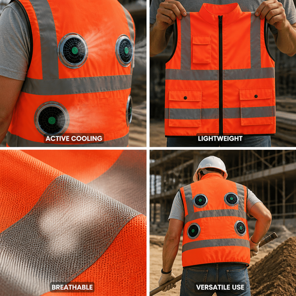 Integrated Fan Lightweight & Breathable Cooling Vest