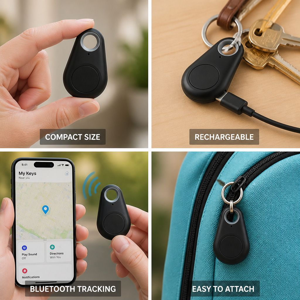 Mini Rechargeable Bluetooth Tracker (No Subscription)