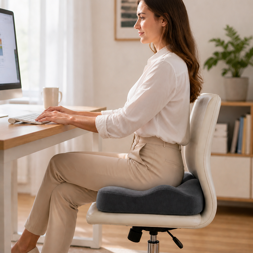 Sitterra™ — Sit Longer, Pain-Free, and Stand Taller with Effortless Comfort