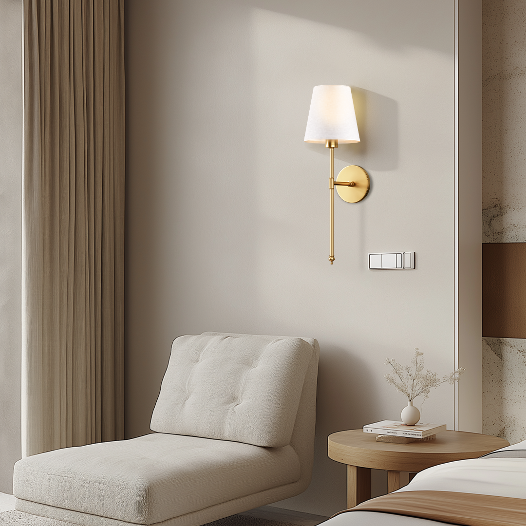 Remote-Controlled Wall Lamp – Battery Operated, Drill-Free Installation