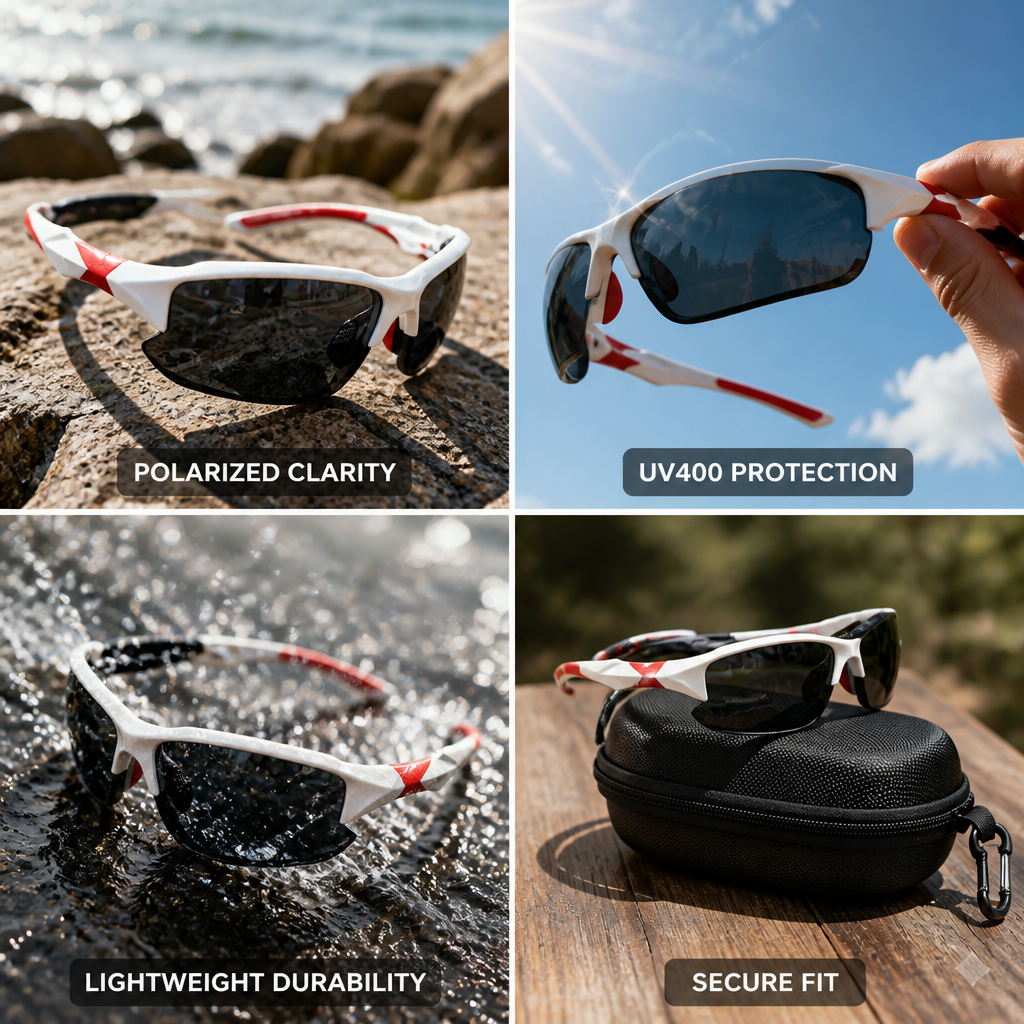 Polarized UV400 Wrap-Around Sports Sunglasses