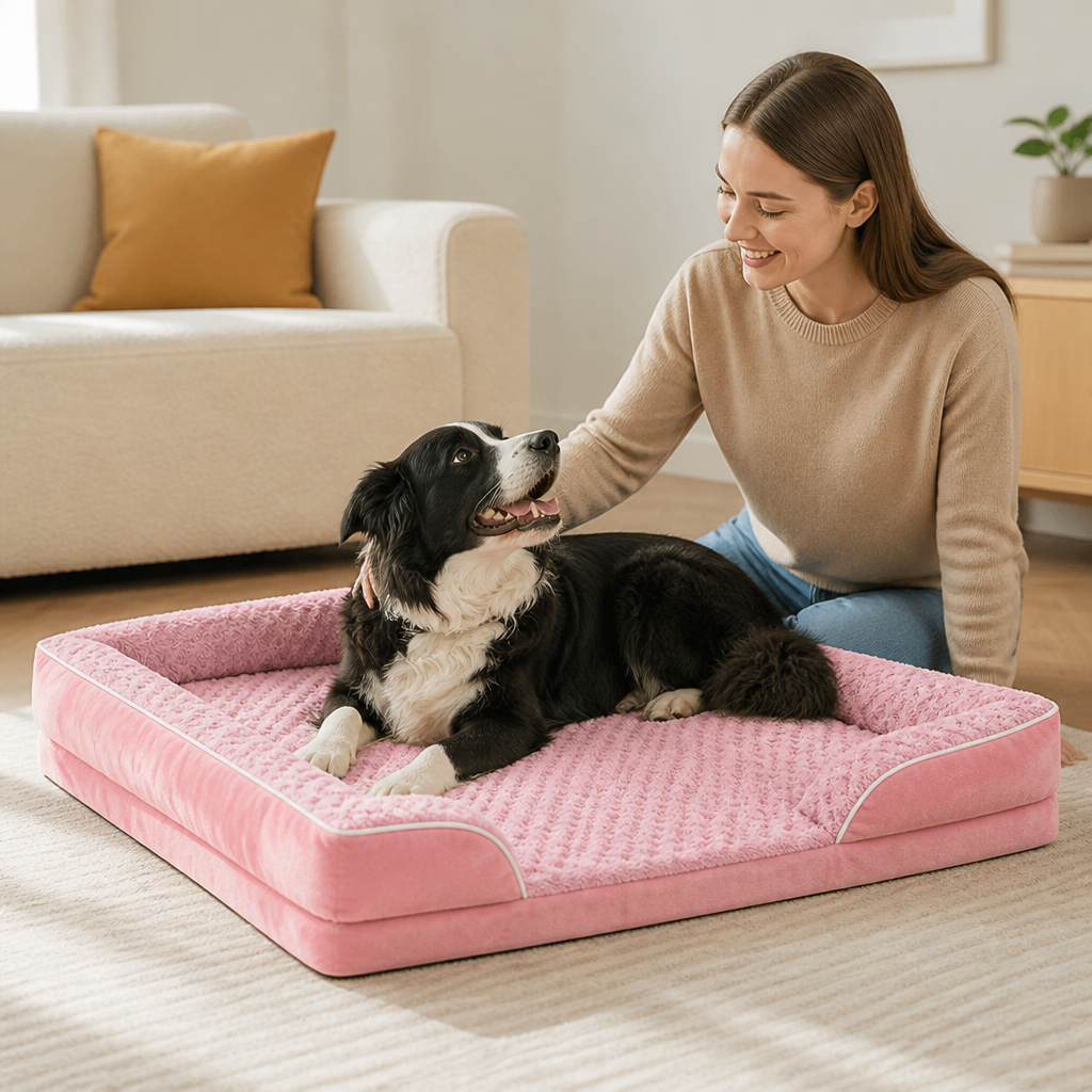 Egg Foam & Non-Slip Pet Bed (Removable Cover)