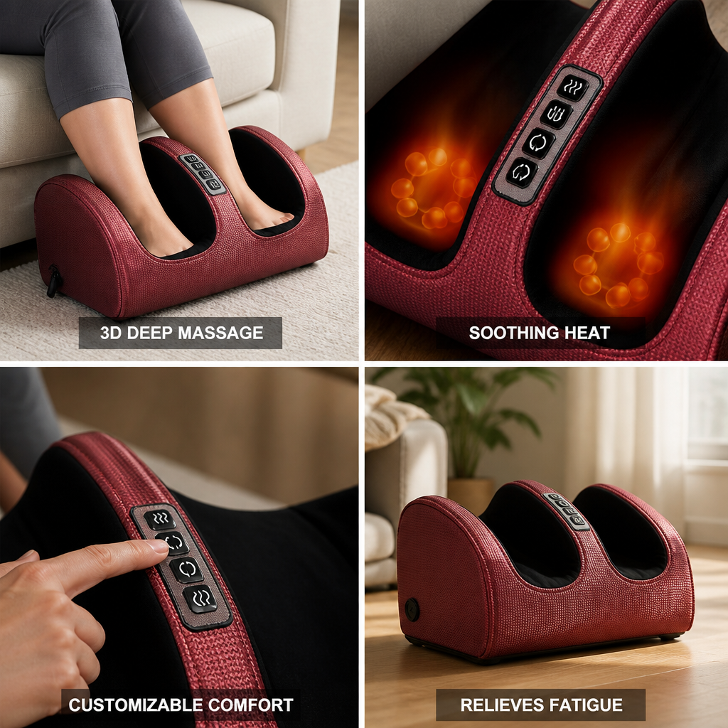 3D Massage Heat Therapy Foot & Calf Massager