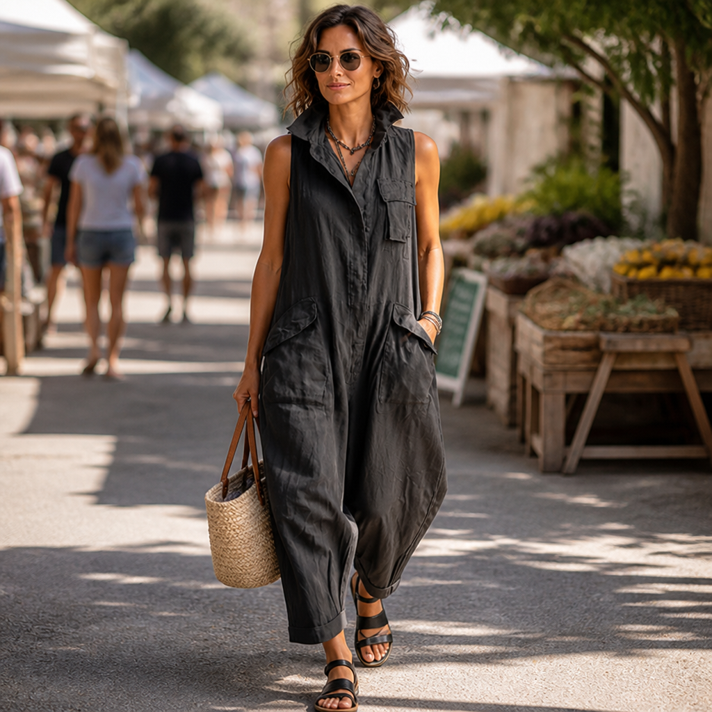 Velaire™ Sleeveless Overalls — Move Freely, Look Effortlessly Magnetic All Day